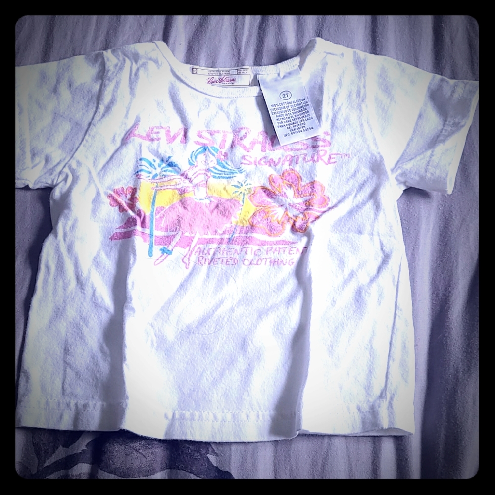 Girls' White Levi Strauss Tee